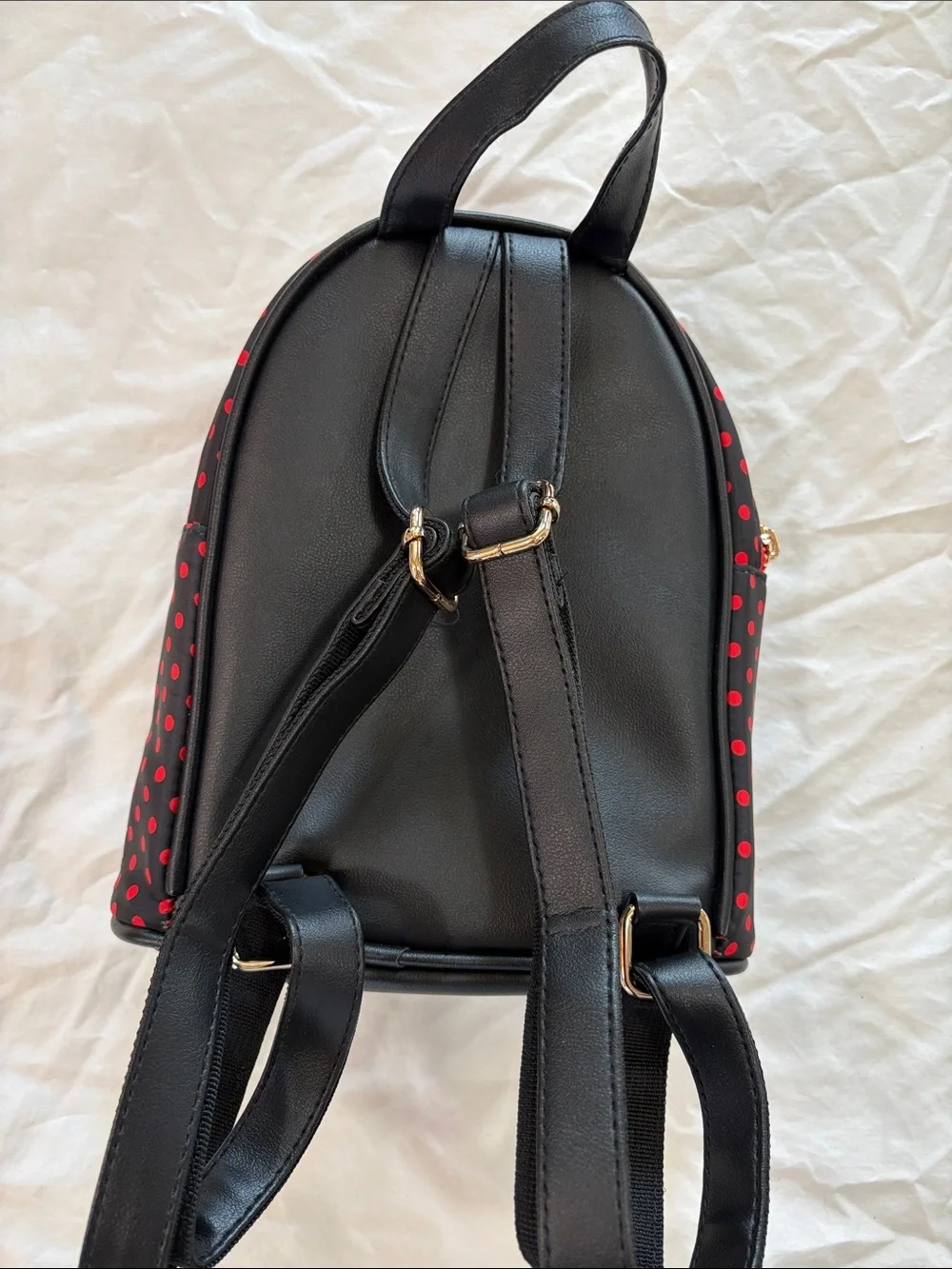 Hello Kitty Sanrio Bioworld Red Black Polka Dot Mini Backpack